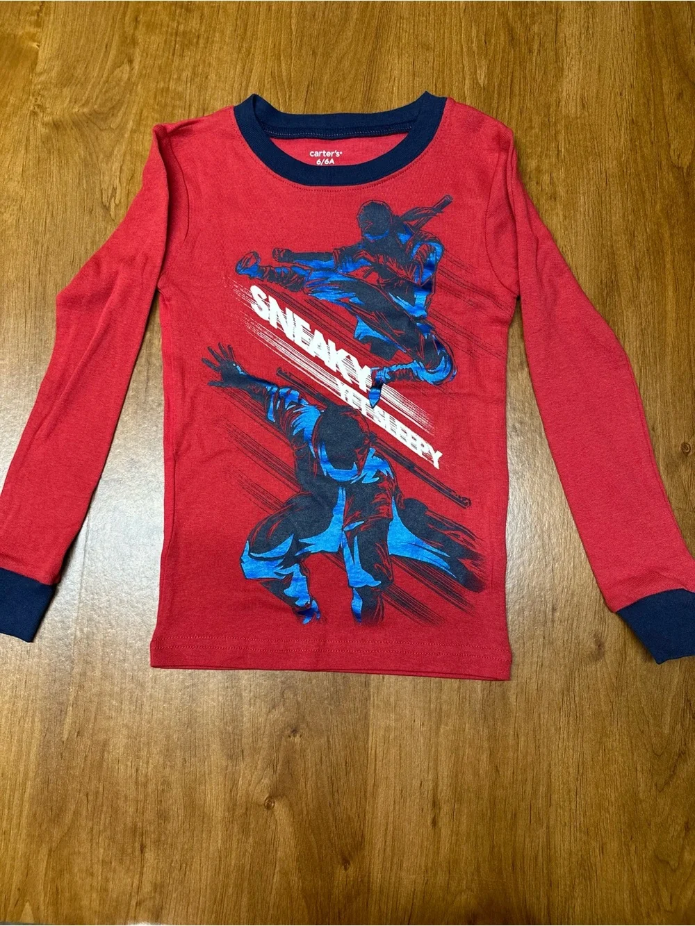 Carter's Red and Navy Gamer Pajama Set with Striped Pants 4 pieces